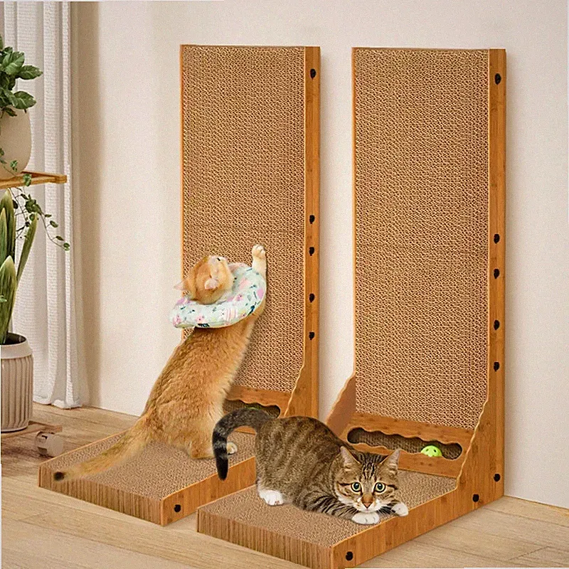Katzenkratzbrett vertikal Kratzbaum Wellpappe langlebig minimalistisch