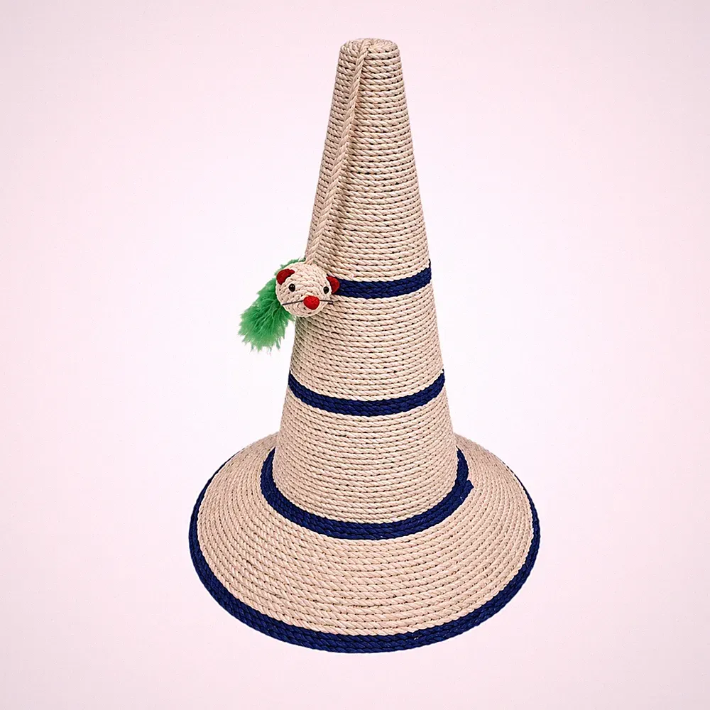 Katzenkratzer strukturierter Katzenkratzbaum mit Spielzeug modern für Zuhause
