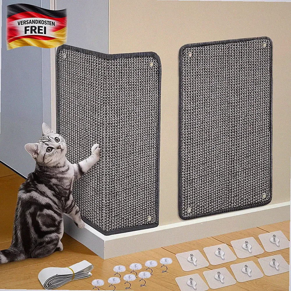 Katzenkratzmatte Sisal 2er Set Möbel- und Sofaschutz Kratzbaum Zubehör