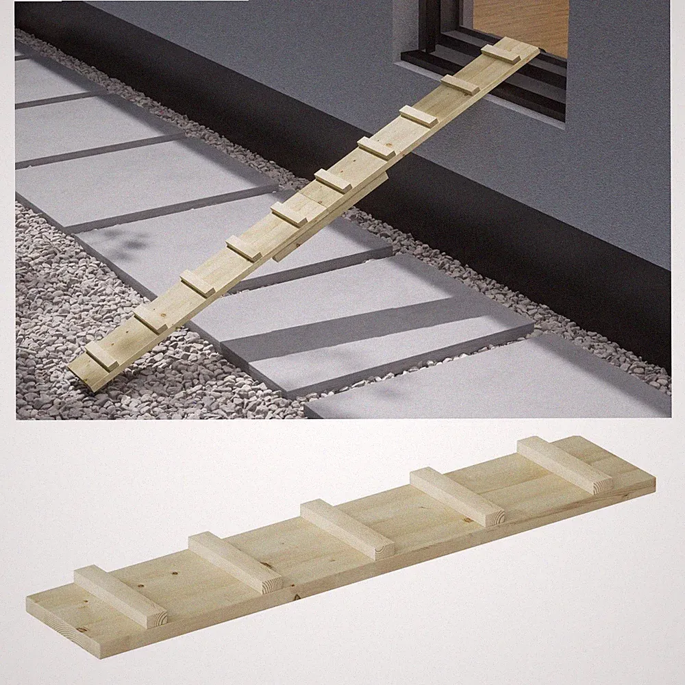 Katzenleiter Katzentreppe Katzenstufe für Balkon Treppe 1,2m mit Metallhaken