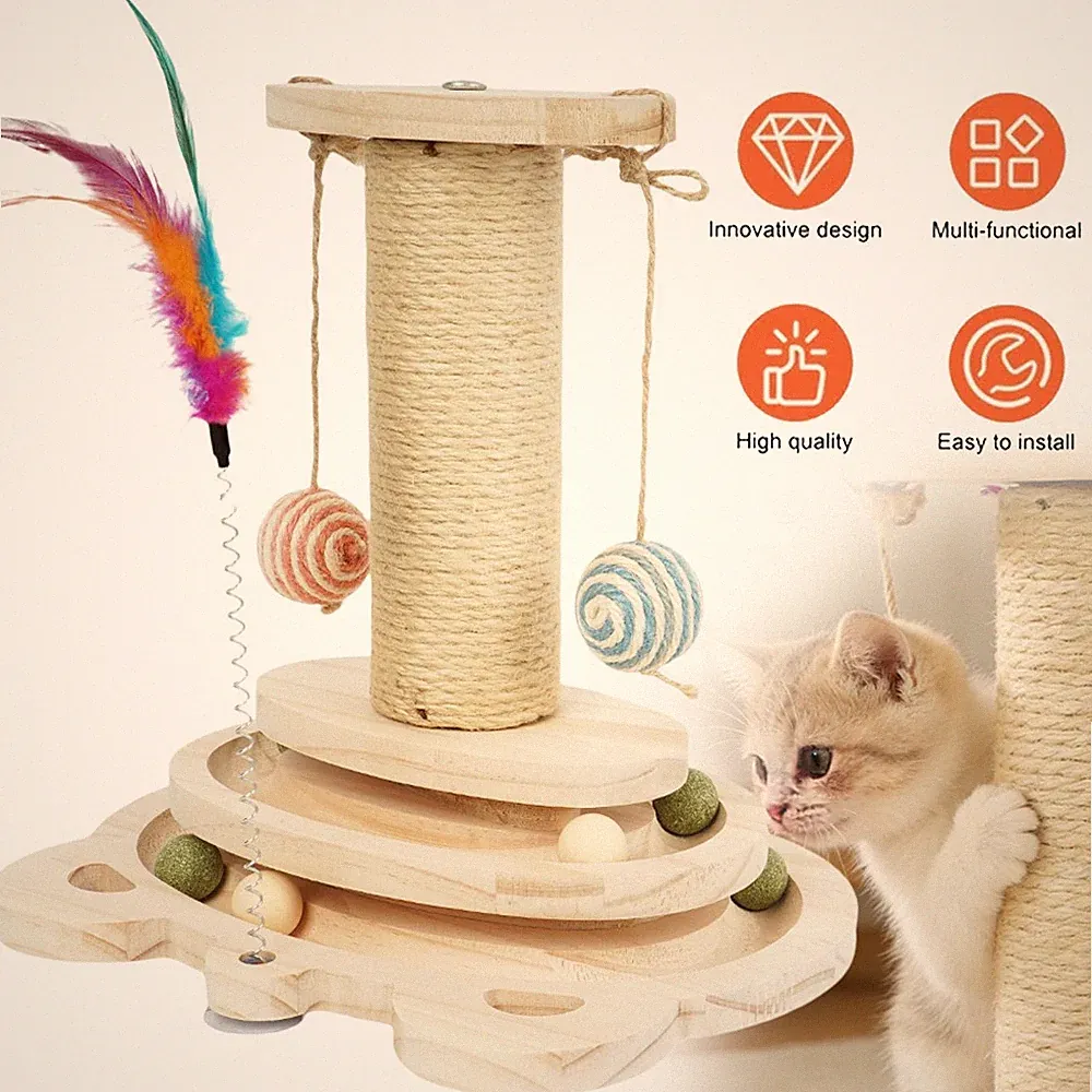 Katzenspielzeug Selbstbeschäftigung Interaktives kratzspielzeug Katzenkratzbaum