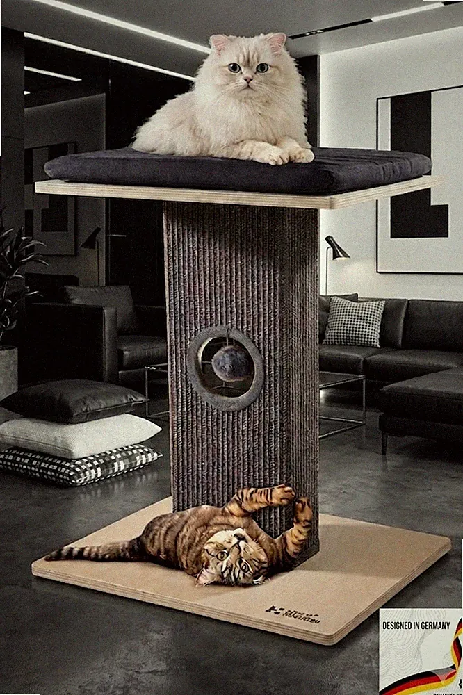 Kazenkratzbaum | Sisal Kratzbaum Katze [interaktiv] kazenbett naturholz modern
