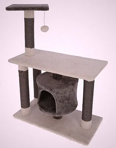 Kerbl Kratzbaum Jade Darklight weiß/grau, 70x35x96 cm, 84460