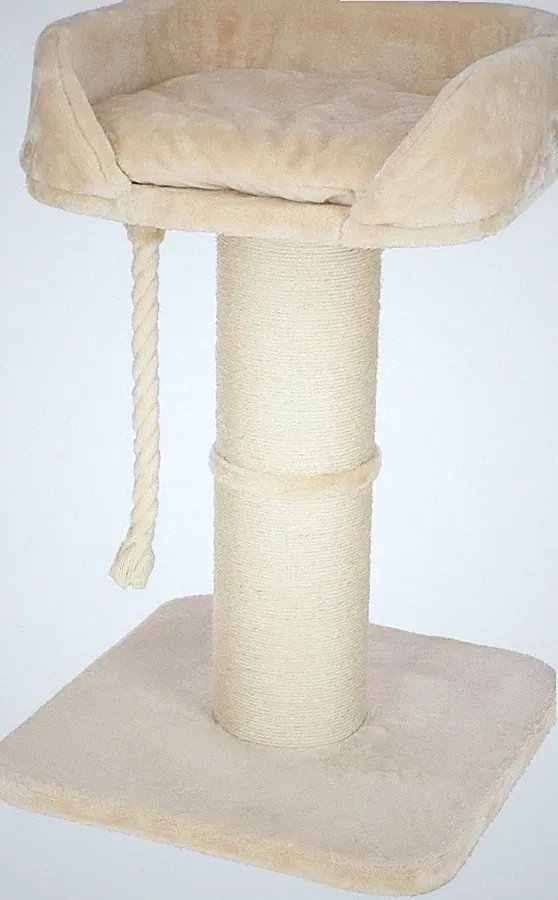 Kerbl Kratzbaum Toni XL(Farbe:beige, 58 x 58 x 92 cm, extra starke Grundplatte)
