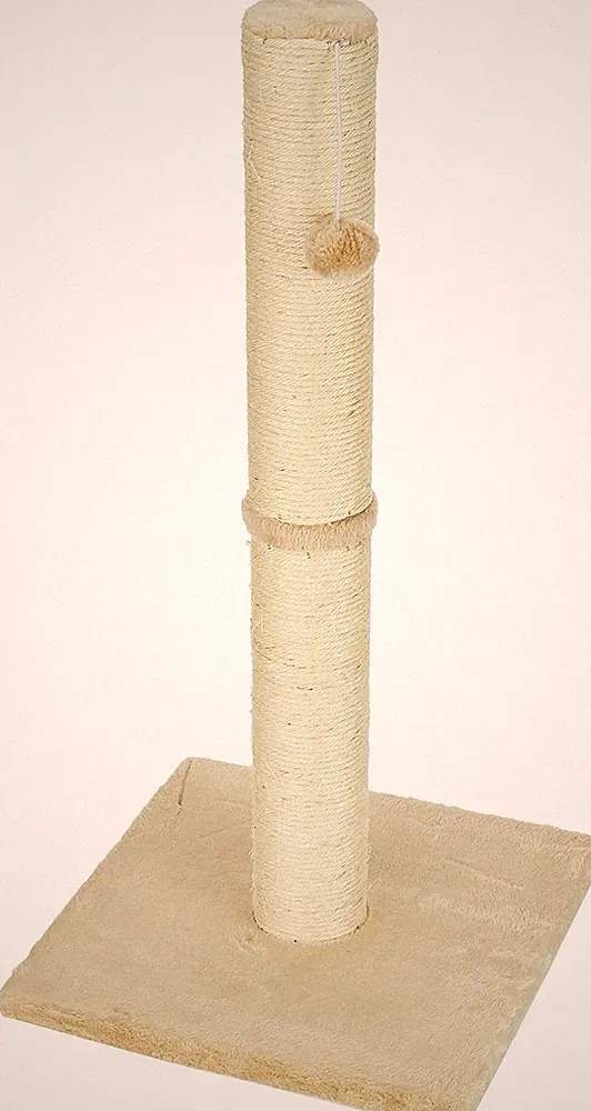 Kerbl Pet Kratzsäule Opal Maxi, Kratzbaum, beige, Natursisal, 38x38x78cm