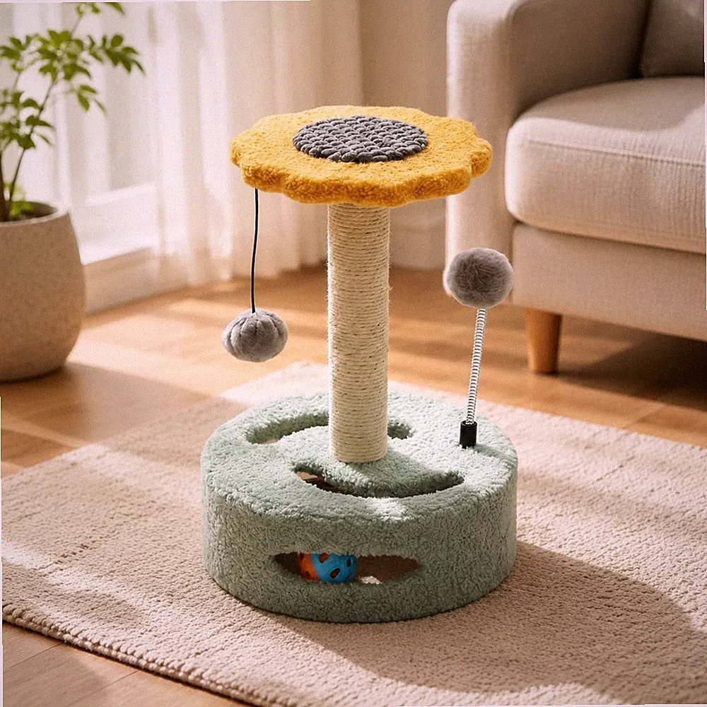 Kleiner Kratzbaum Mehrstufig kleiner Katzen-Spielbaum weich gepolstert