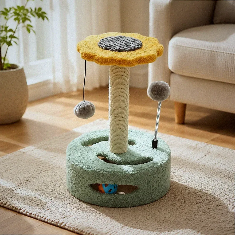 Kleiner Kratzbaum Sisal kleiner Katzen-Spielbaum kompaktes Design für Wohnung