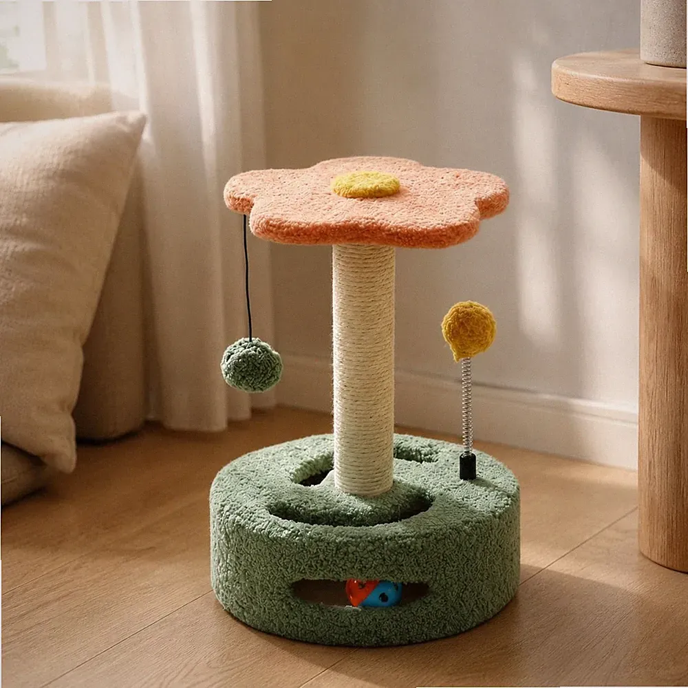 Kleiner Kratzbaum Sisal kleiner Katzen-Spielbaum platzsparend für Kätzchen