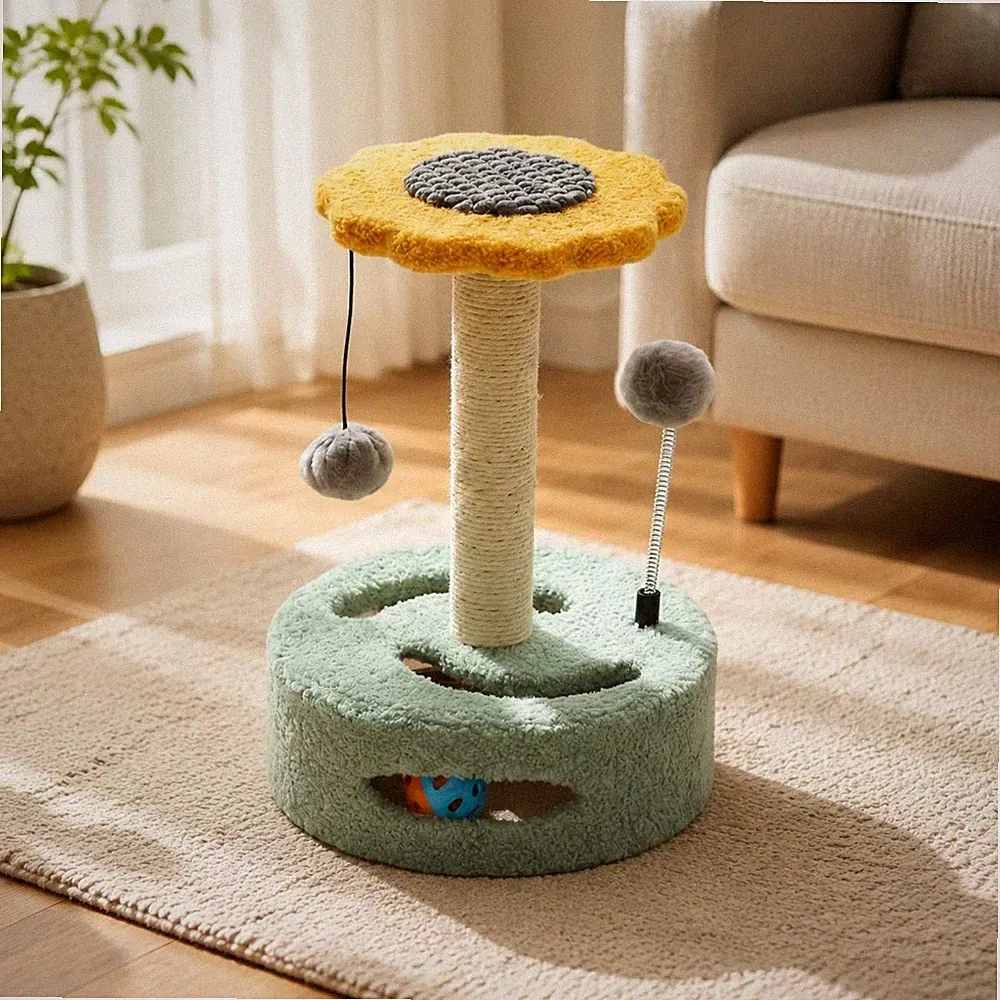 Kleiner Kratzbaum Sisal Kratzbaum mit Sisalstamm Spiel- und Kratzplatz