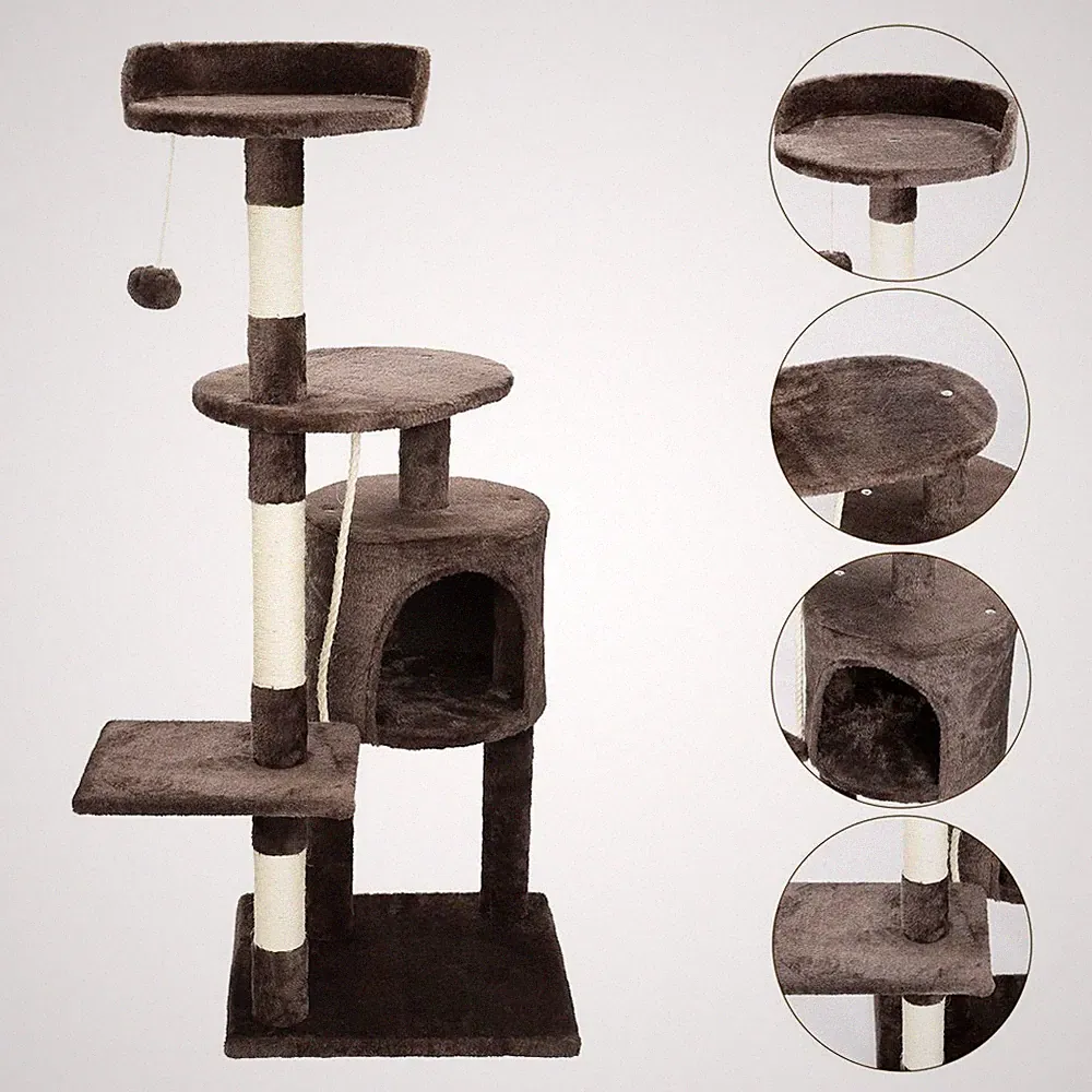Kletterbaum Kratzbaum Katzenkratzbaum XL Katzenbaum mit Höhle für Katzen Stabil