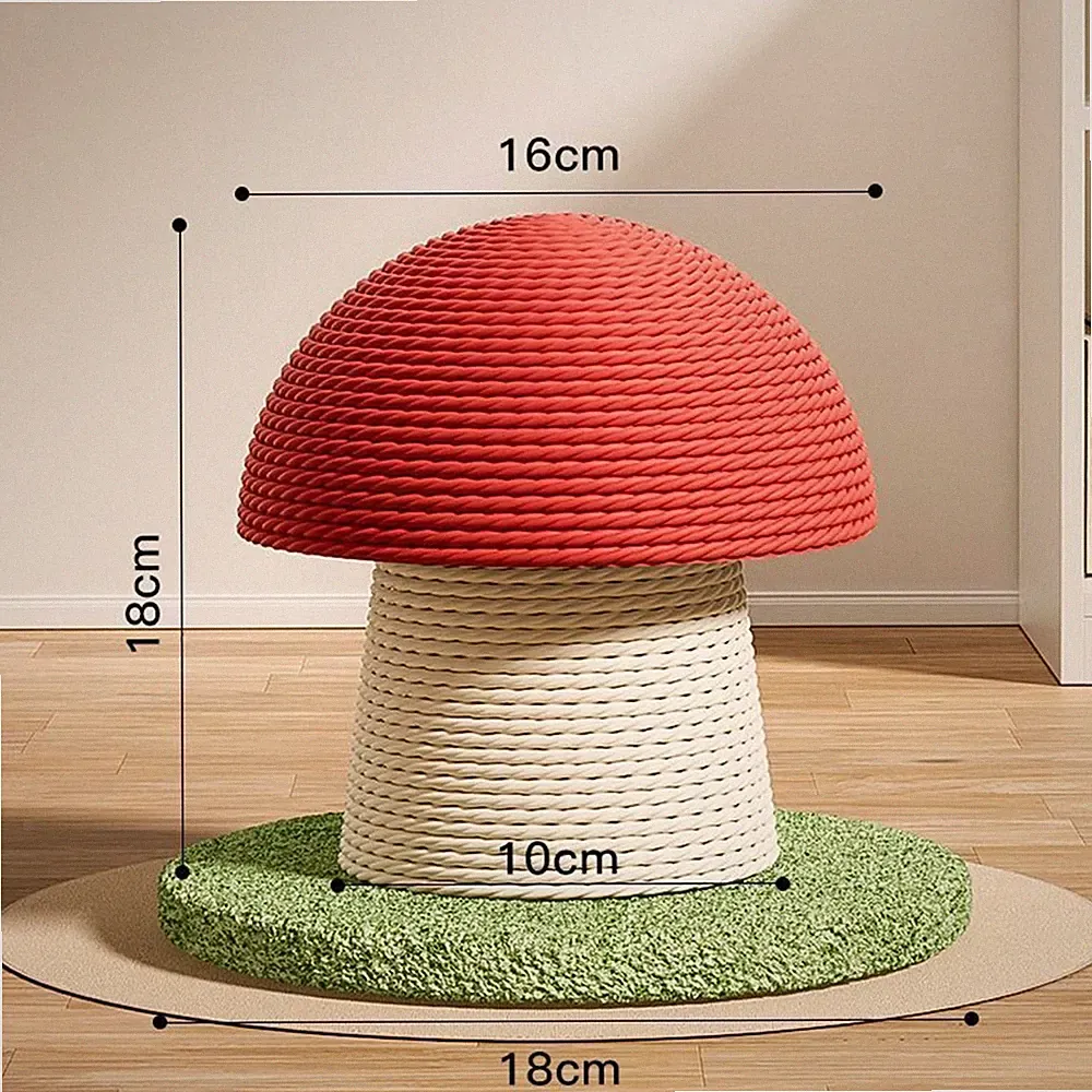 Kratzbäume für Katzen, Sisal-Hanf-Kratzbaum für Katzen, Pilzförmiges
