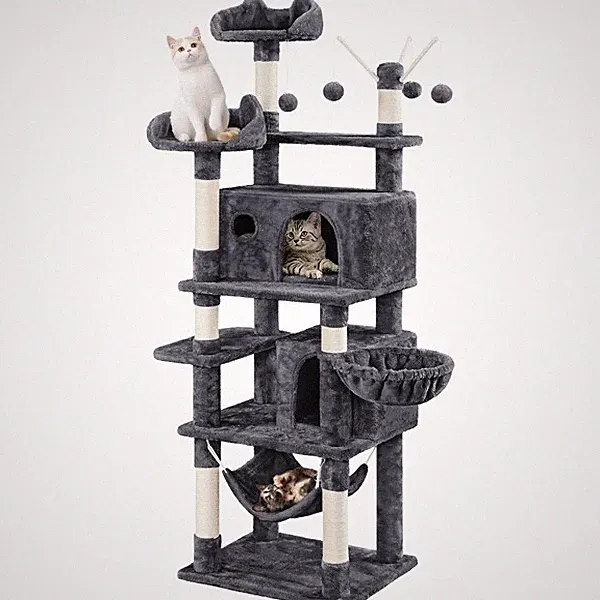 Kratzbaum 170 cm Katzenbaum XL Stabiler Katzenkratzbaum Kletterbaum für Katzen