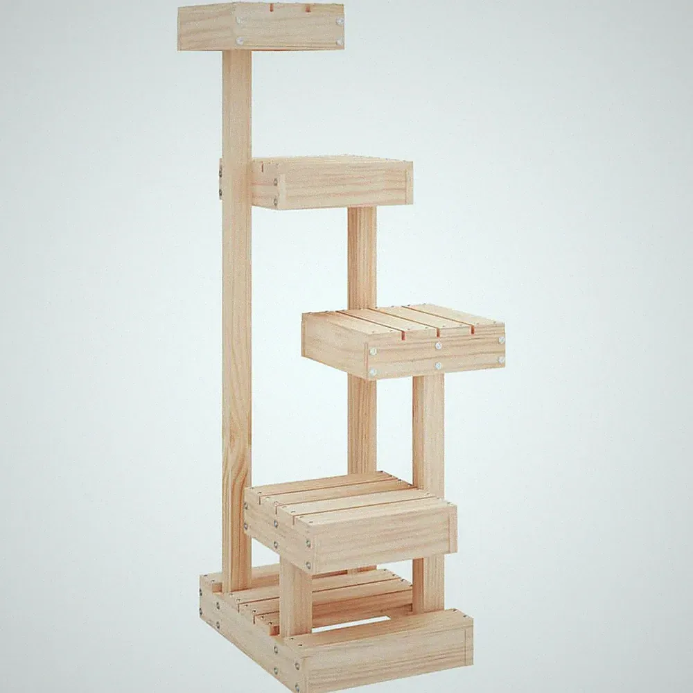 Kratzbaum 45,5x49x103 cm Massivholz Kiefer