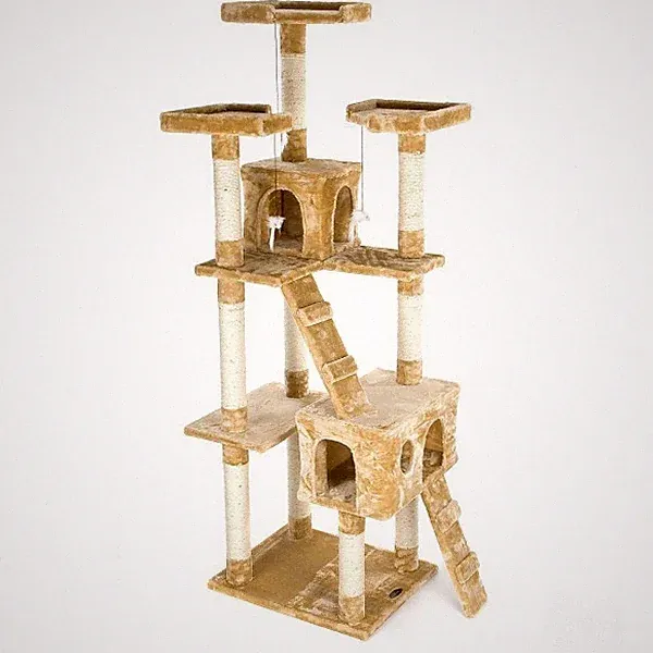 Kratzbaum - 50x50x170 cm - 3 Plattformen - beige