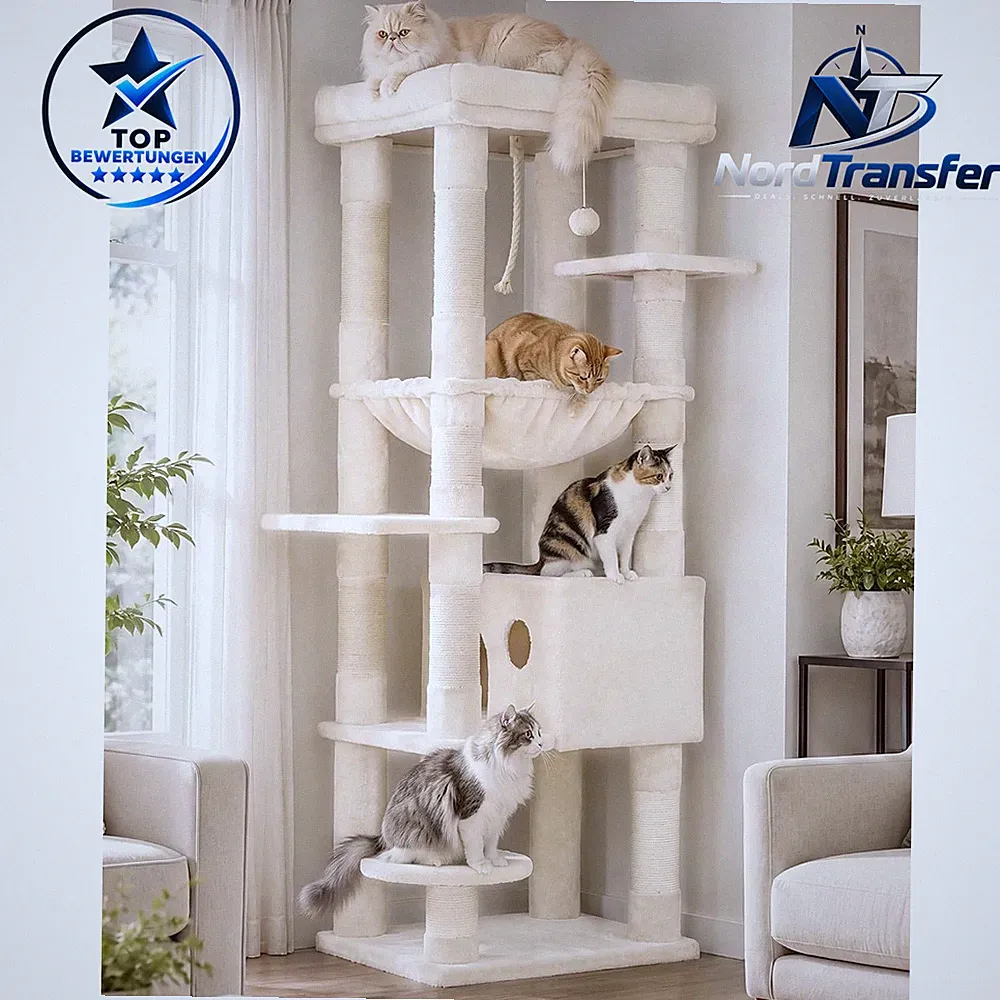 kratzbaum katze beige