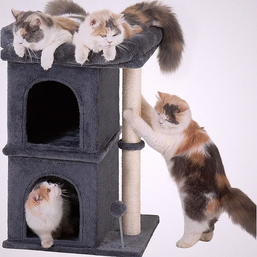 Kratzbaum für Große Katzen Stabil Katzenkratzbaum mit Große Liegefläche Katzentu