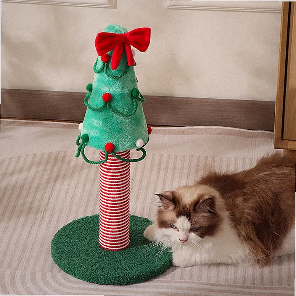 Kratzbaum für Katzen, Kätzchenspielzeug, Weihnachtsbaum, dekorativer