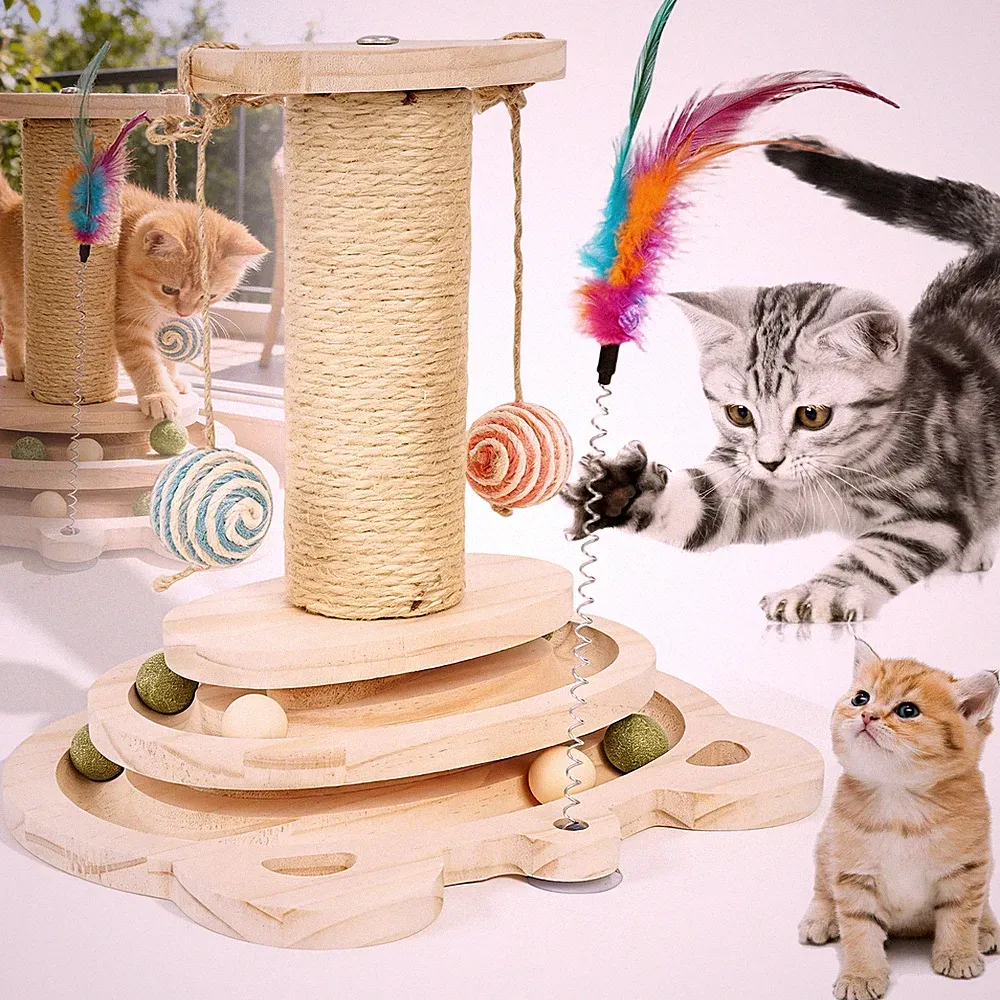 Kratzbaum für Katzen Katzenkratzbrett Kratzbaum Katzenreizball Katzenspielzeug
