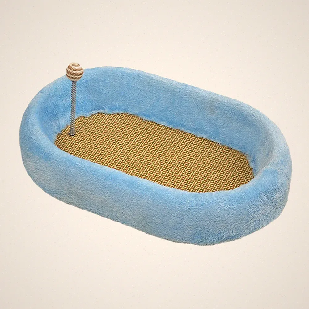 Kratzbaum für Katzen, Schüssel, Kratzunterlage, Schutzball, Spiel Und