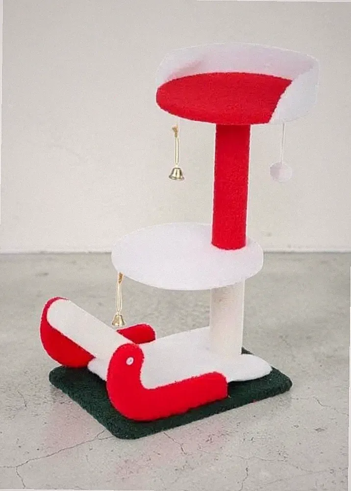Kratzbaum für Katzen Weihnachtsschlitten Katzenkratzer 54,6 cm