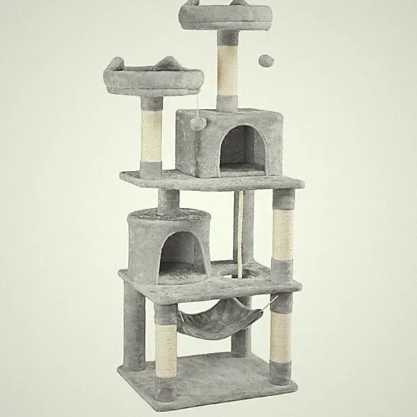 Kratzbaum groß Stabil Katzenbaum Katzenkratzbaum Kletterbaum Plüsch 158 /179 cm