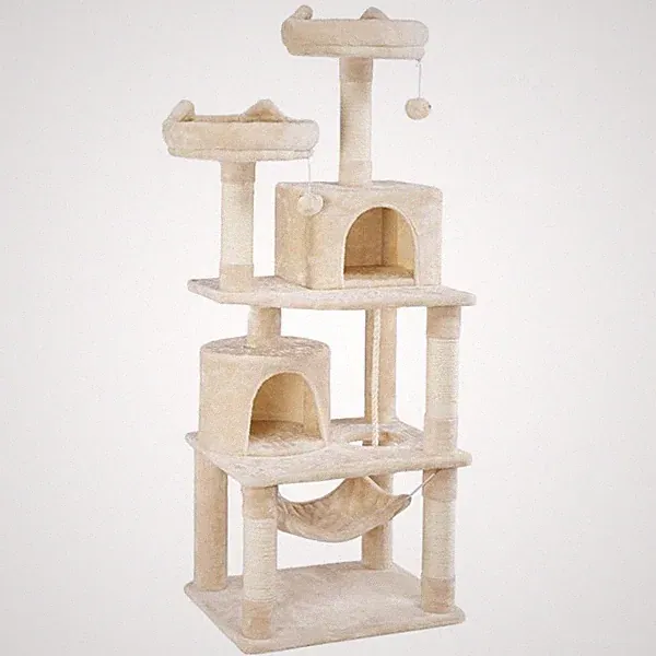 Kratzbaum groß Stabil Katzenbaum Katzenkratzbaum Kletterbaum Plüsch Katzenmöbel