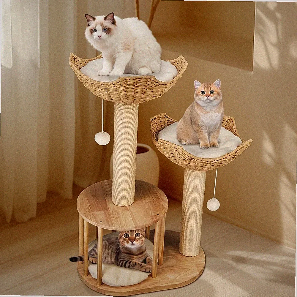 Kratzbaum groß XL Katzenbaum Katzenkratzbaum Kletterbaum Katzenmöbel Massivholz