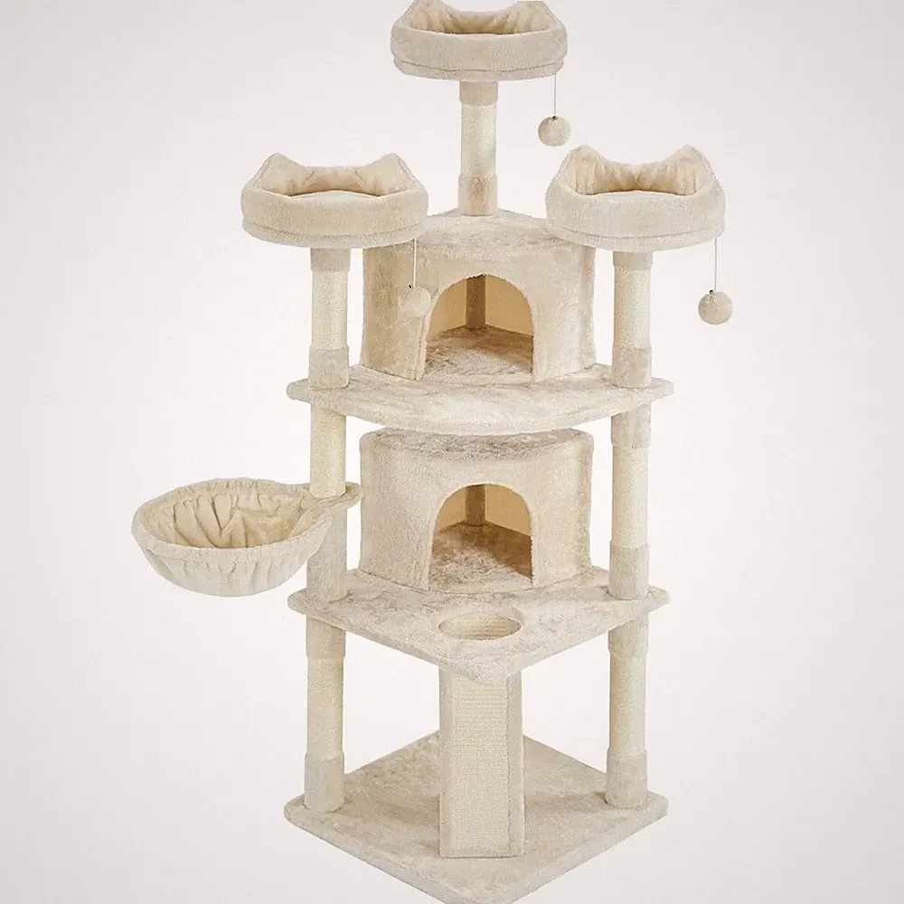 Kratzbaum Groß XXL deckenhoch Katzenbaum Kletterbaum Stabil Sisal 174/193 cm 5