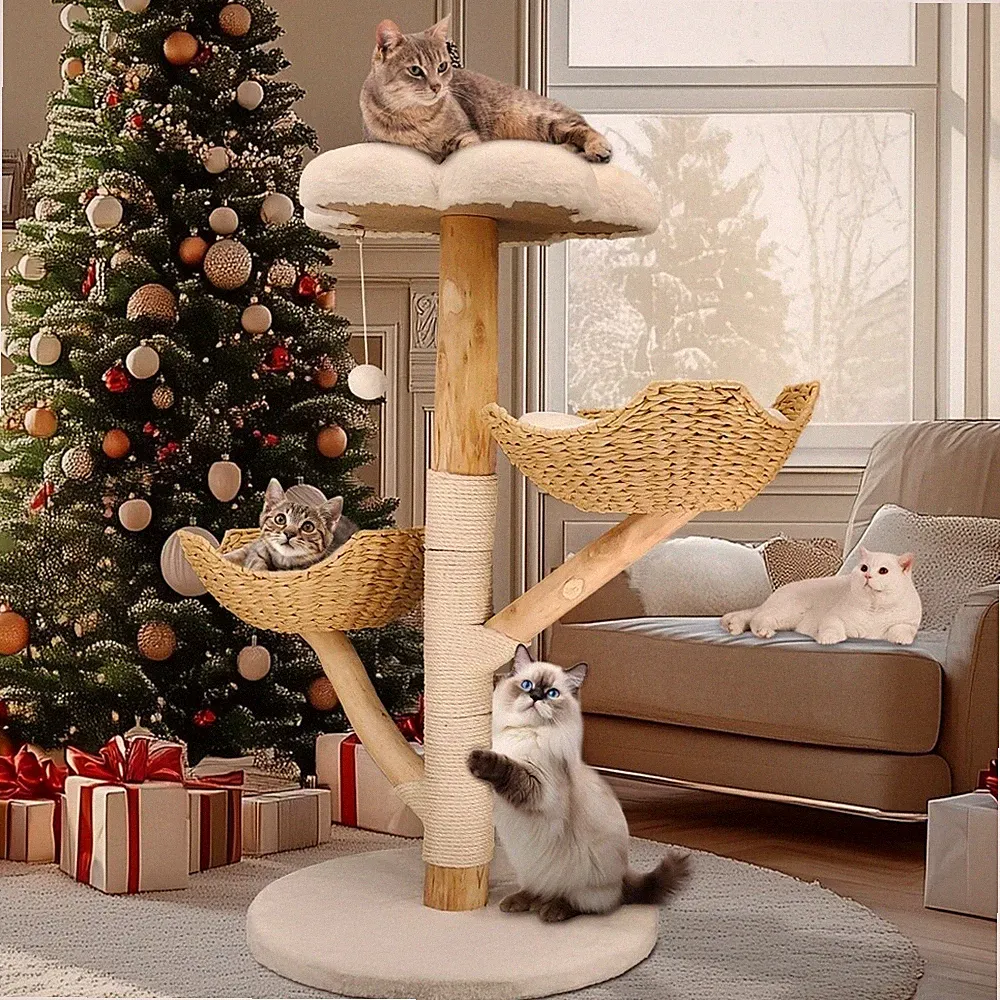 Kratzbaum Große Katzen Klein Kletterbaum Katzenbaum XXL Katzenkratzbaum Stabil