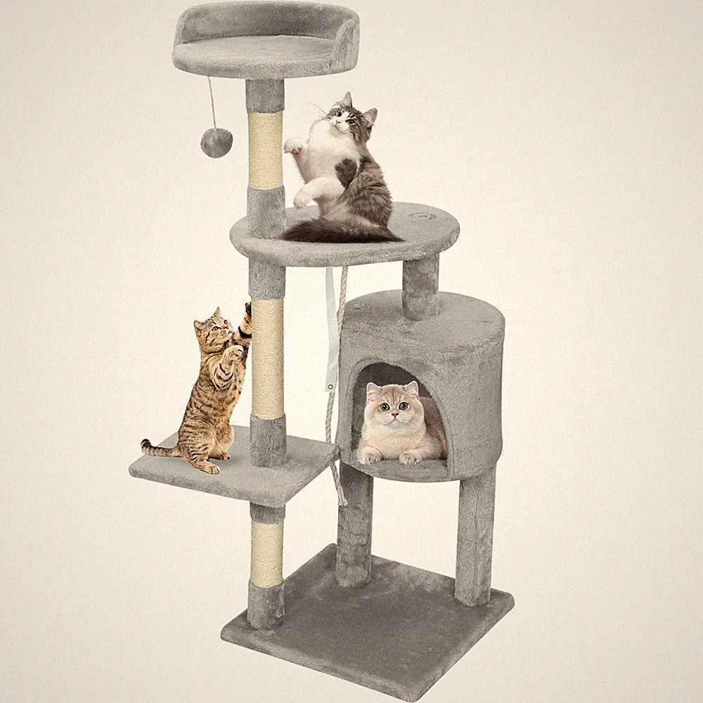 Kratzbaum Große Katzen Kletterbaum Katzenbaum XXL Katzenkratzbaum Stabil 112 cm