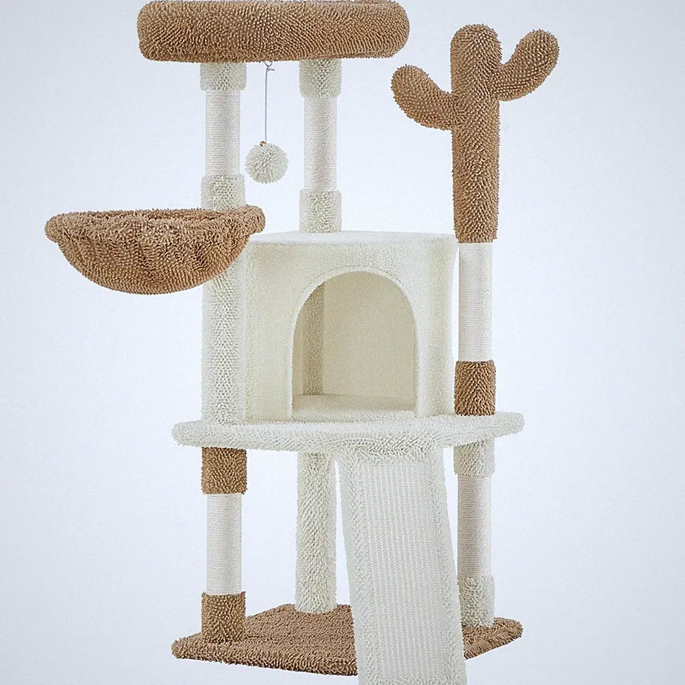 Kratzbaum kaktus 106,5 cm Katzenbaum Kletterbaum mit Sisalstämme Katzenkratzbaum