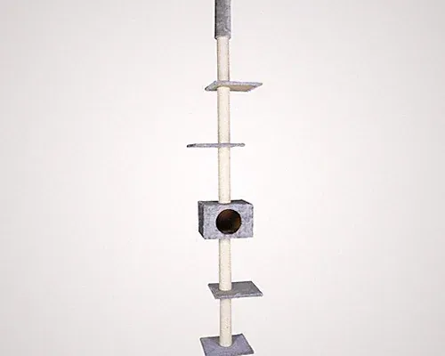Kratzbaum Karlie Cometa mit Deckenspanner 35 x 35 x 263 cm grau