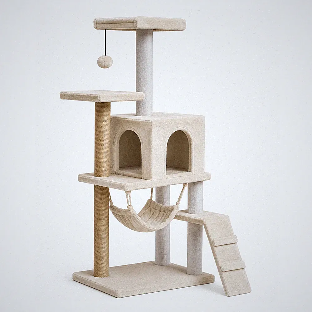 Kratzbaum Katze Beige 50x40x 125 cm