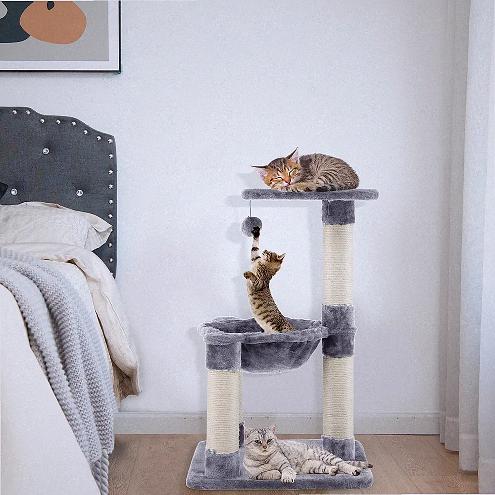 Kratzbaum Katzenbaum Haustiermöbel Katzenspielzeug mit Fellknäuel