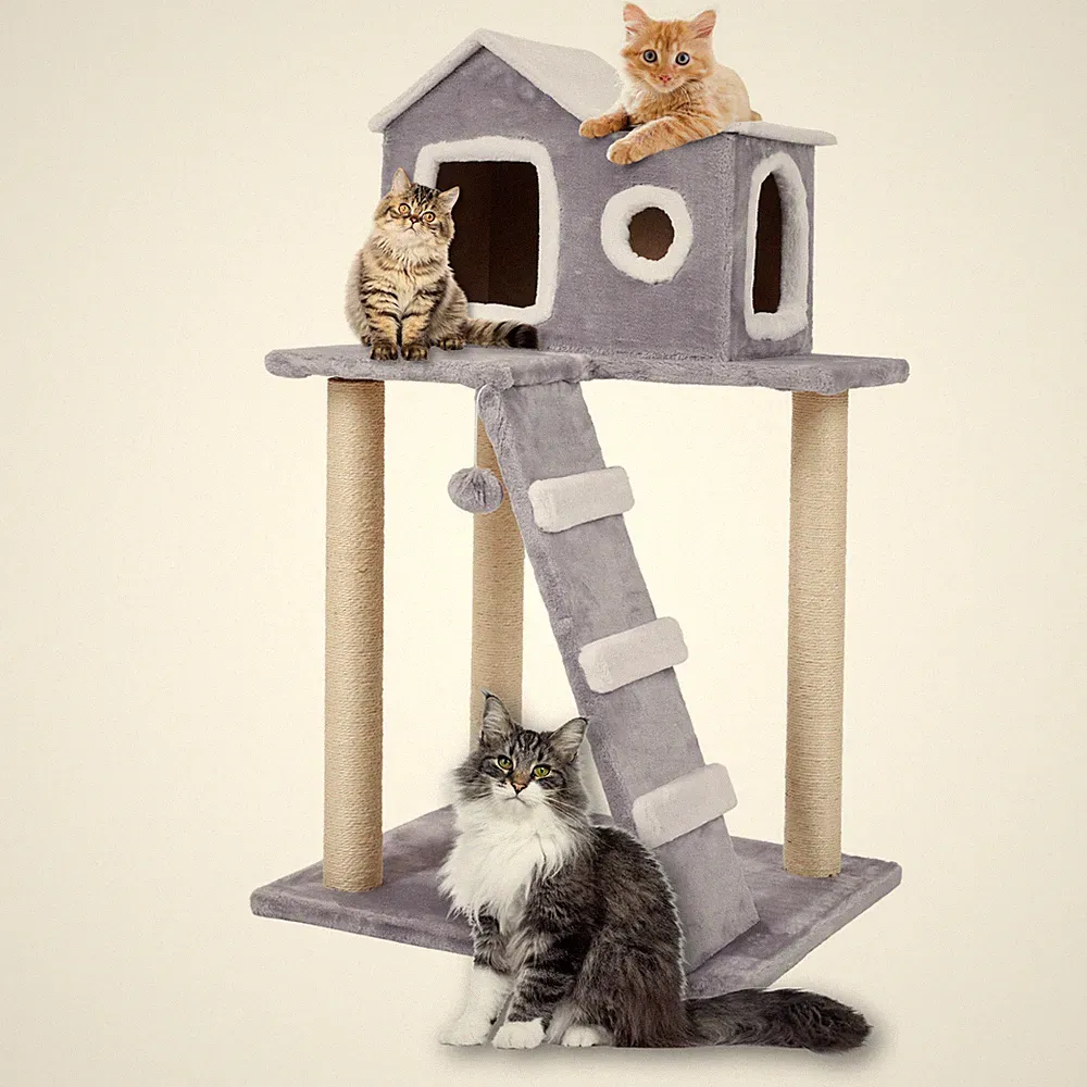Kratzbaum Katzenbaum Katzenkratzbaum 100cm Kletterbaum für Katzen Katzenhöhle