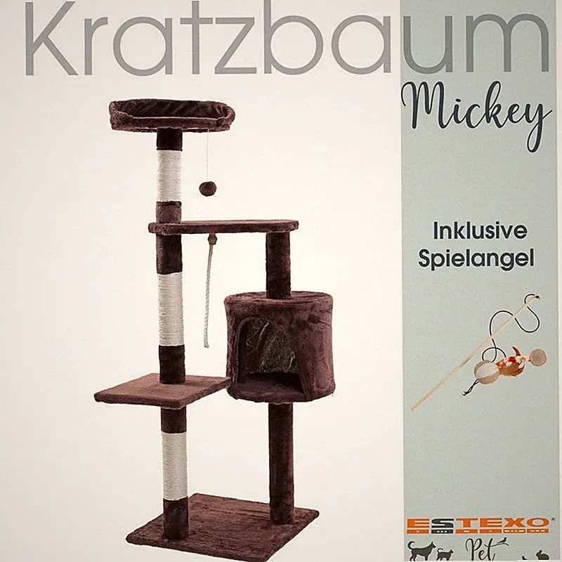 Kratzbaum Katzenbaum Katzenkratzbaum 112 cm Kletterbaum Spielbaum Braun