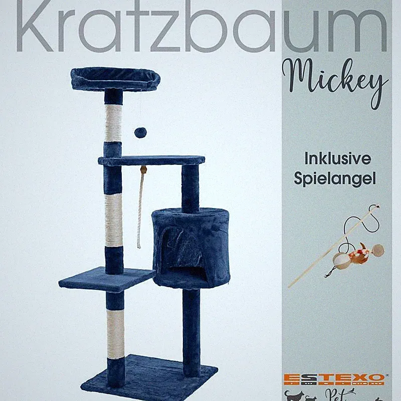 Kratzbaum Katzenbaum Katzenkratzbaum 112 cm Kletterbaum Spielbaum Dunkelgrau