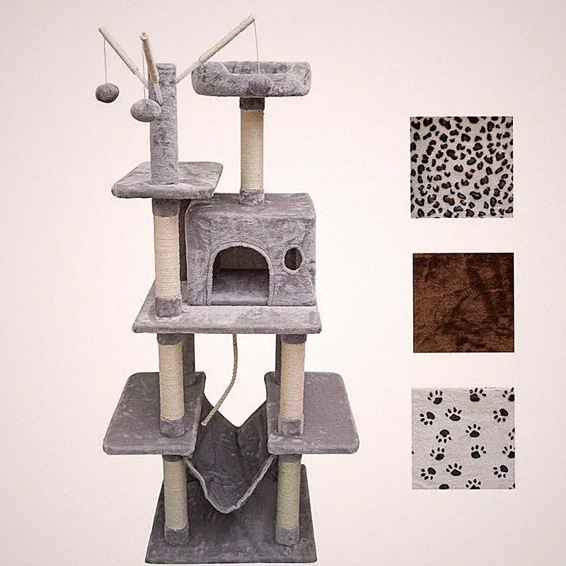 Kratzbaum Katzenbaum Katzenkratzbaum 155 cm Kletterbaum Spielbaum für Katzen