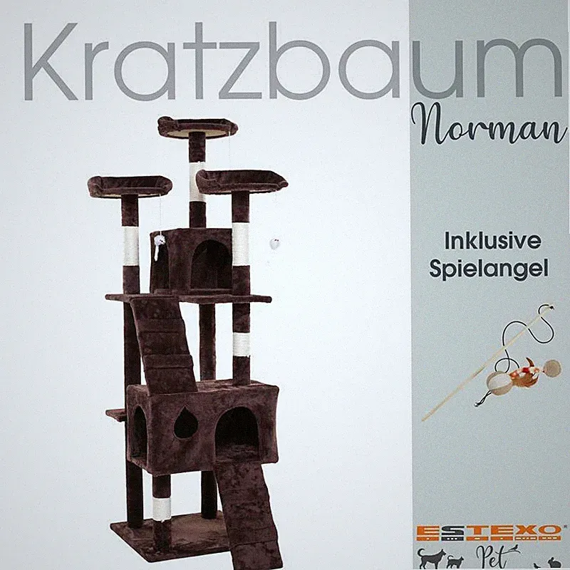 Kratzbaum Katzenbaum Katzenkratzbaum 170 cm Kletterbaum Spielbaum Braun