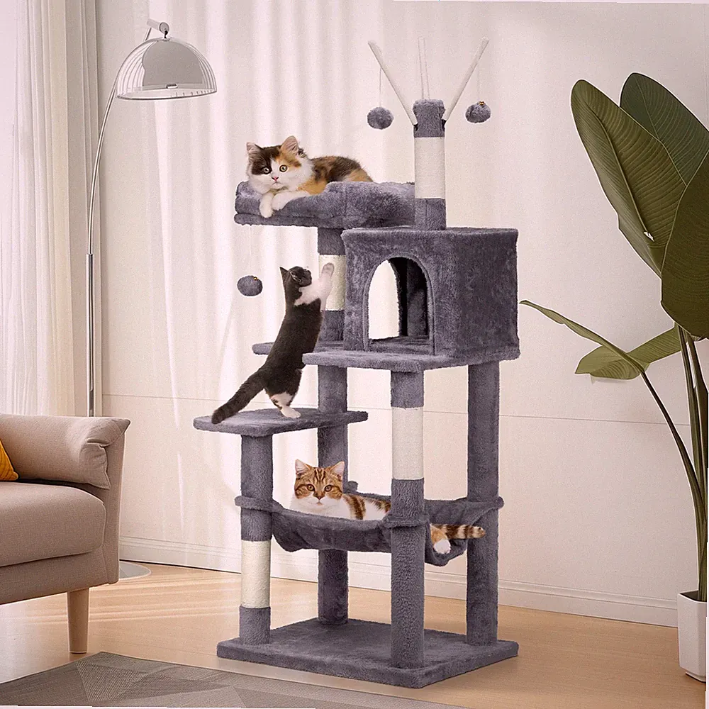 Kratzbaum Katzenbaum Katzenkratzbaum Kletterbaum Spielbaum für Katzen 150 cm XXL