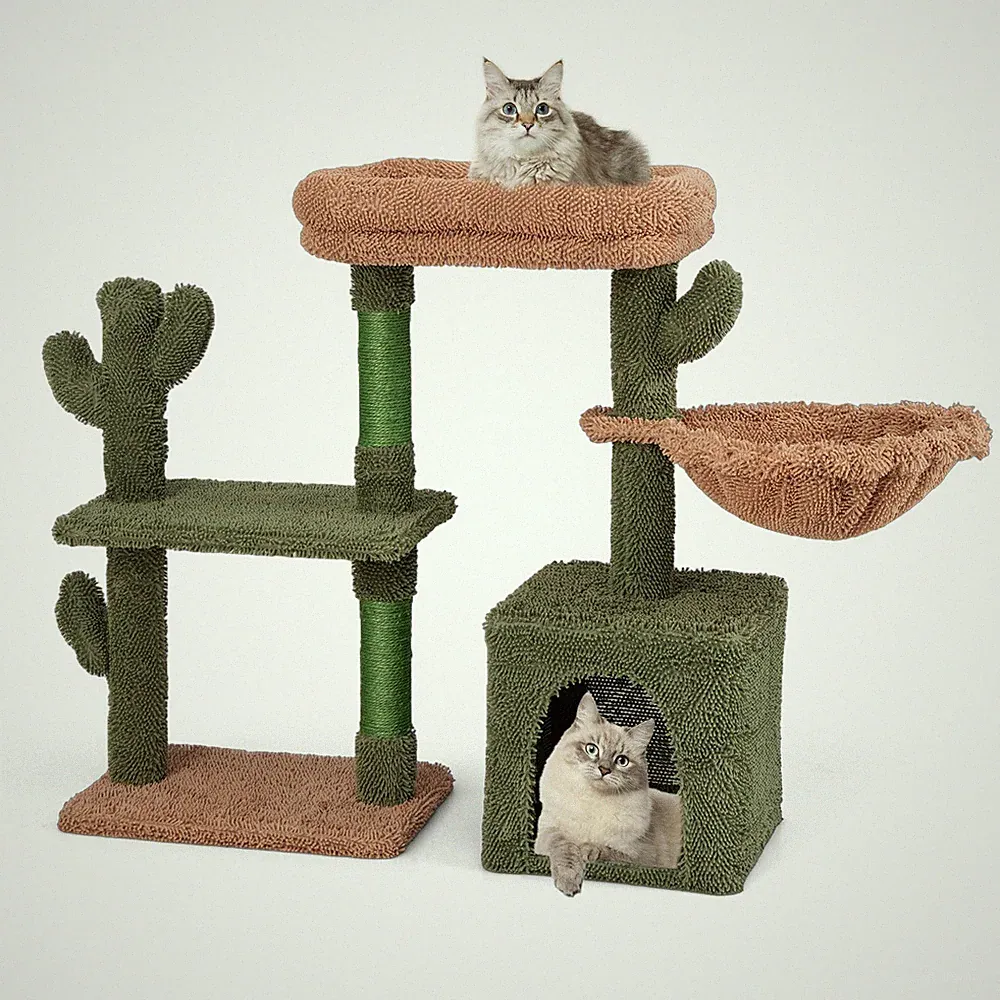 Kratzbaum Katzenbaum Katzenturm Katzenmöbel Sisal mit waschbarem Kissen