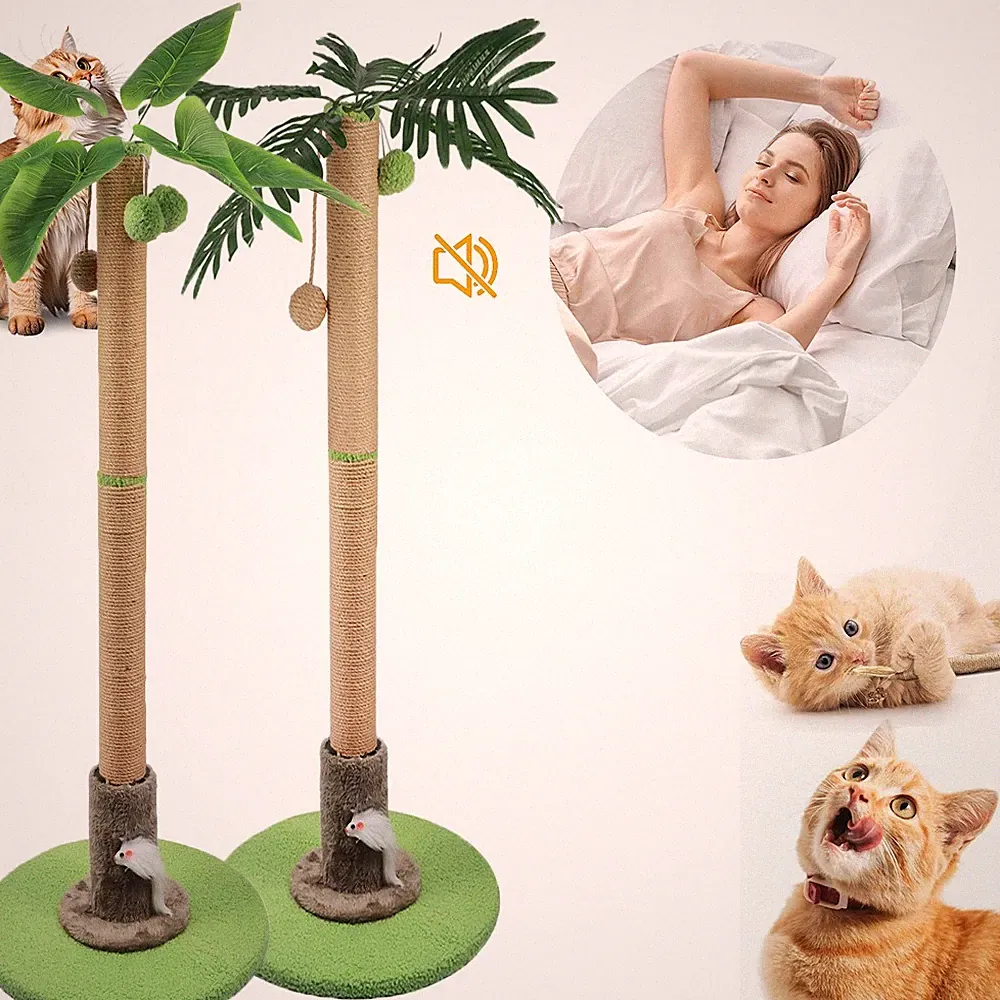Kratzbaum Katzenbaum Kletterbaum Kokospalme Katzenkratzbaum Kratzsäule 85cm DE