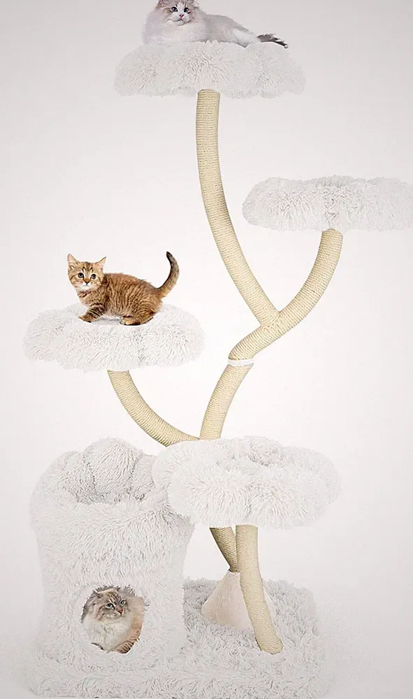 Kratzbaum Katzenbaum Kletterbaum Sisal mit Katzenhöhle Katzenmöbel