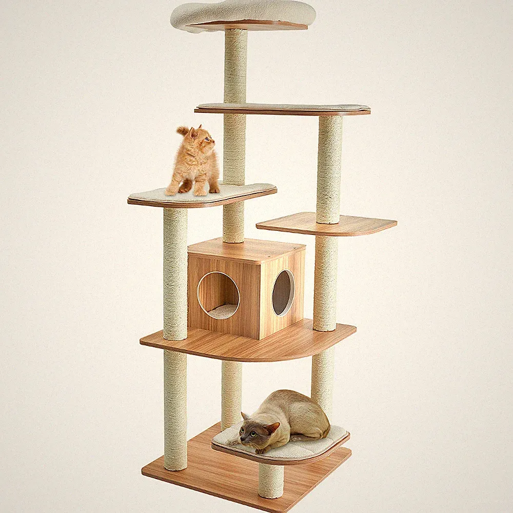 Kratzbaum Katzenbaum Kletterbaum XXL Katzenhaus Katzenmöbel 175 x 86,5 x 86,5 cm