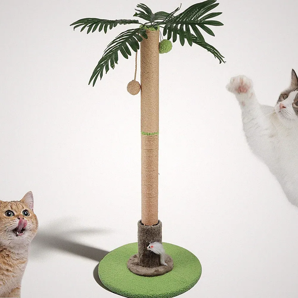 Kratzbaum Katzenbaum Kokospalme Katzenkratzbaum Kletterbaum Katze Spielbaum 85cm