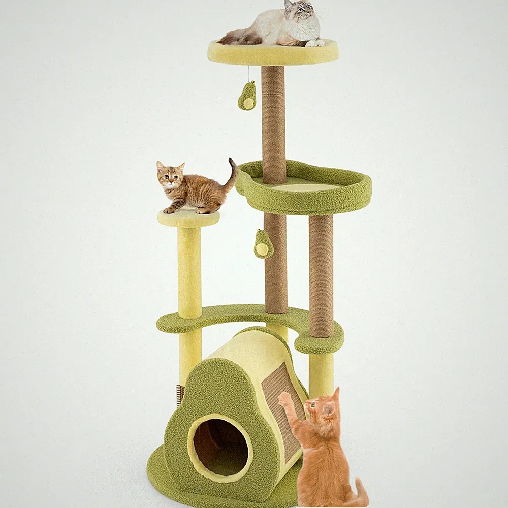 Kratzbaum Katzenbaum XXL Katzenbett Holz Katzenmöbel Kletterbaum