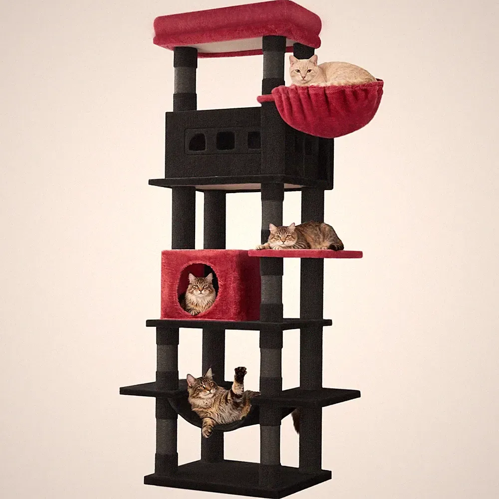 Kratzbaum Katzenbaum XXL Sisal große Katzen Kletterbaum 170 cm deckenhoch Neu DE