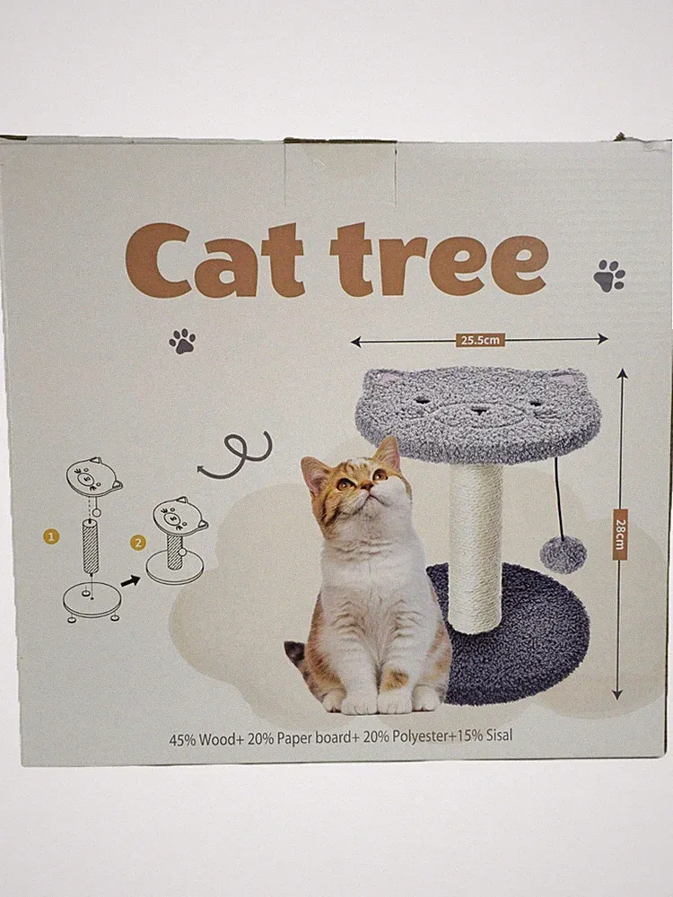 Kratzbaum Katzenkopf Design | Sisal-Kratzbrett 28cm | für Katzen bis 7,5kg