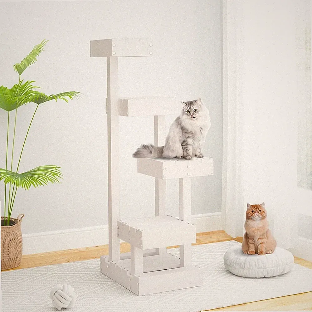 Kratzbaum Katzenkratzbaum Katzenbaum Kletterbaum Katzen Massivholz Kiefer vidaXL