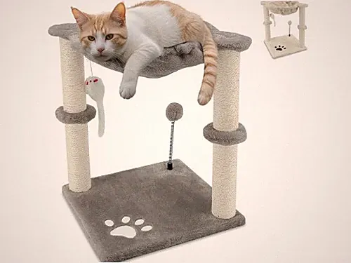 Kratzbaum Katzenkratzbaum Kletterbaum Katzenbaum Katzen Spielbaum 45 cm.
